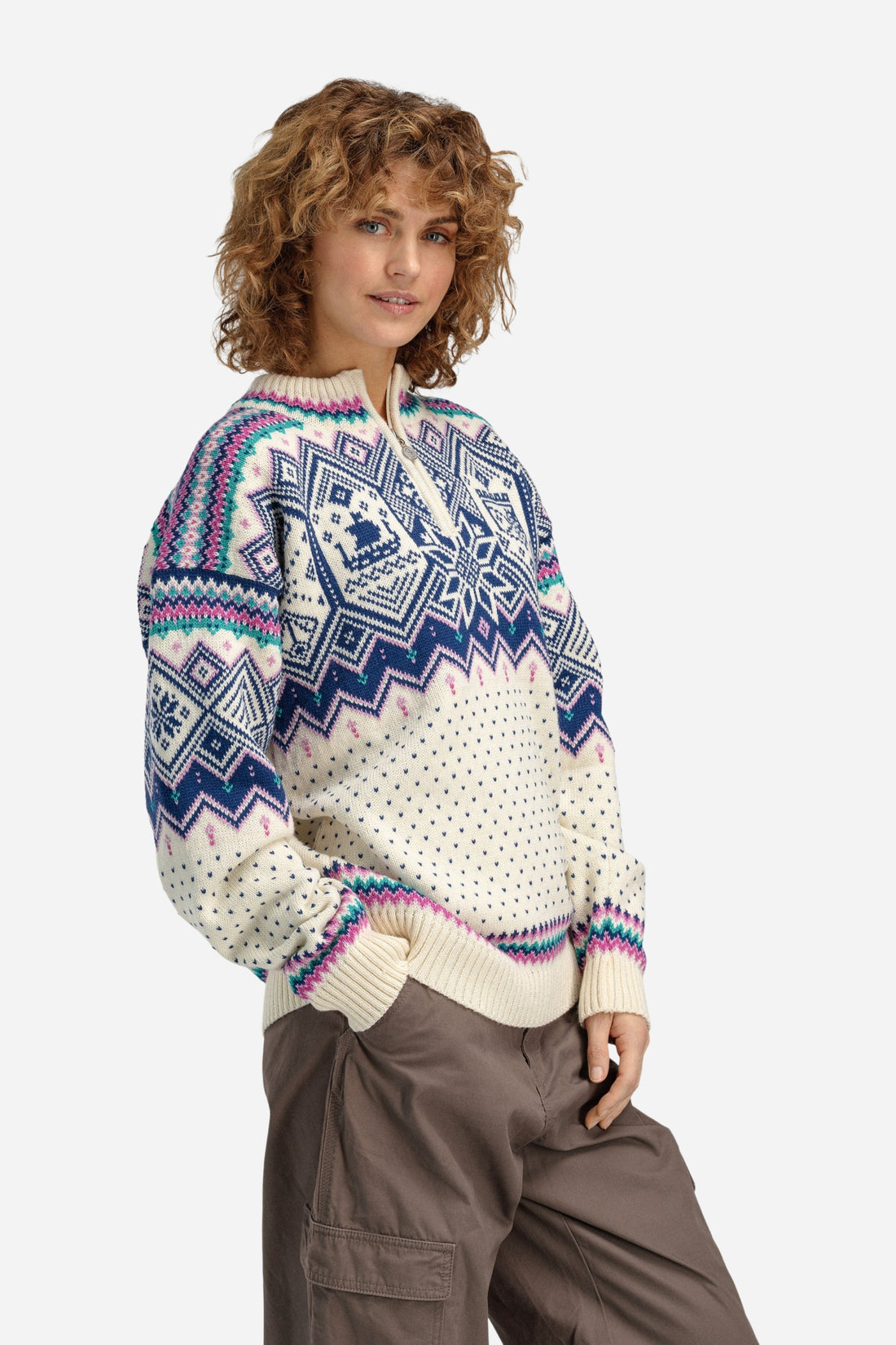 Dale of Norway - VM Trondheim Women's Sweater - Off-White – Amos