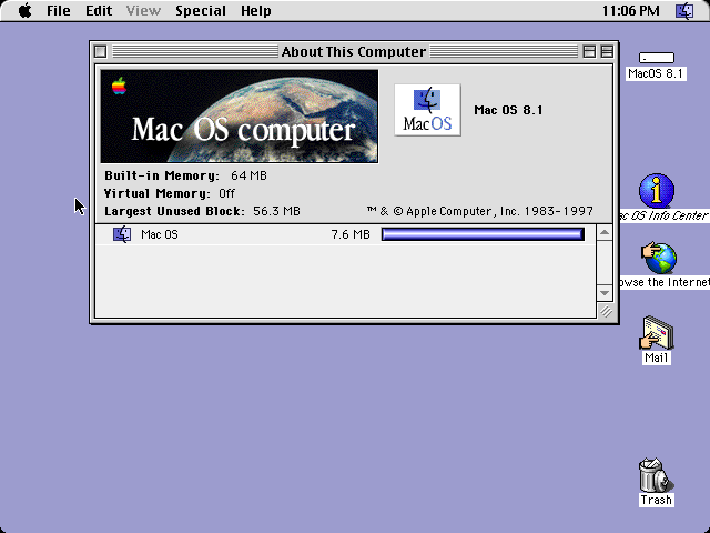 WinWorld: Mac OS 8 8.1