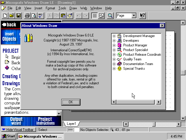 WinWorld: Micrografx Windows Draw 6.0