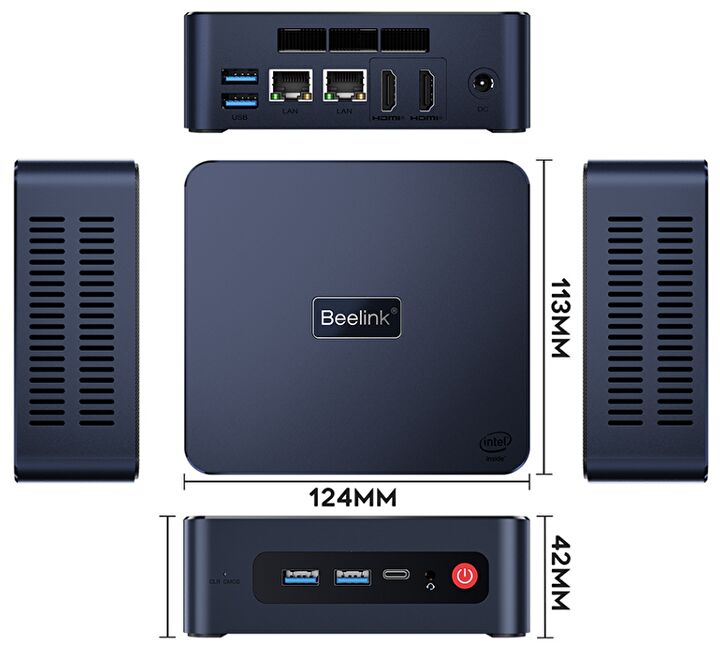 Beelink U59 Pro ミニPC 実機レビュー、Jasper Lake N5105を搭載し