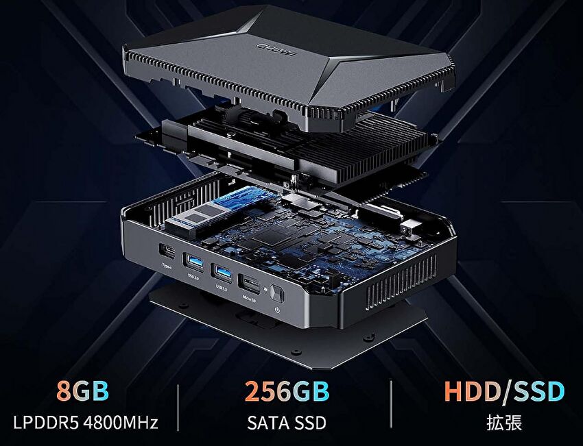 CHUWI HeroBox 2023、Alder Lake-N N100搭載にスペックアップ。従来機