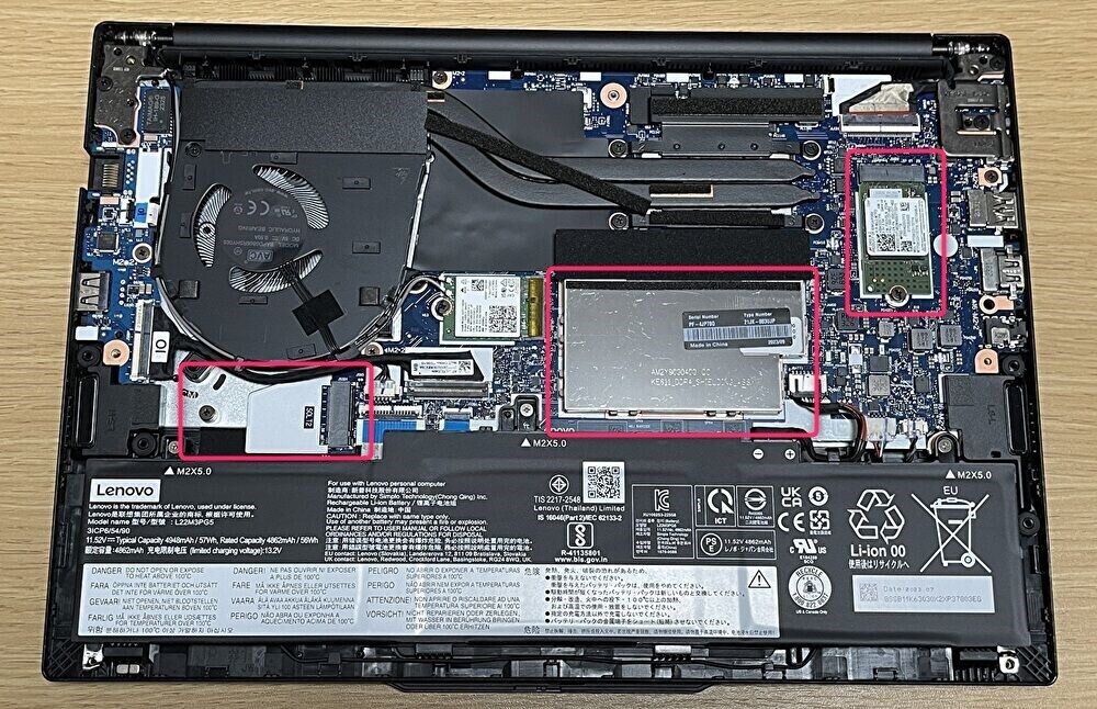 ThinkPad E14 Gen 5のメモリを16GBから32GBに増設、手順と増設前後の