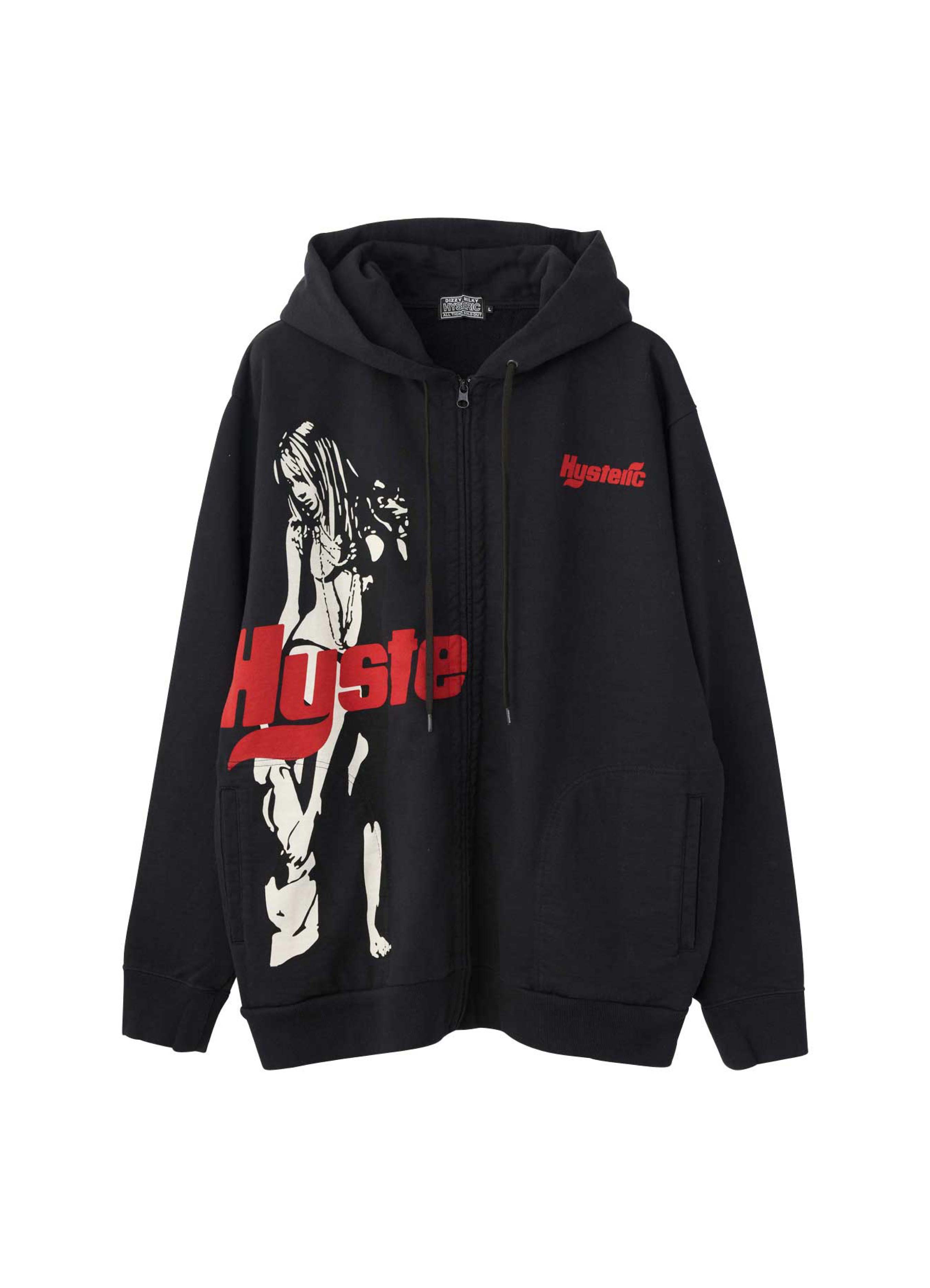 HYSTERIC TIMES ZIP UP HOODIE(L BLACK): HYSTERIC GLAMOUR｜WILDSIDE
