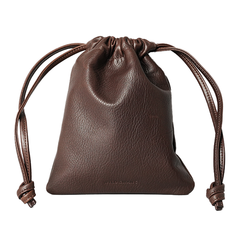 ドローストリングバッグ《ブレス》ラスティカーフ｜WILDSWANS(ワイルド