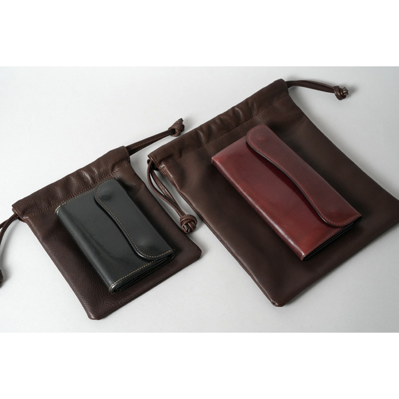 ドローストリングバッグ《ブレス》ラスティカーフ｜WILDSWANS(ワイルド