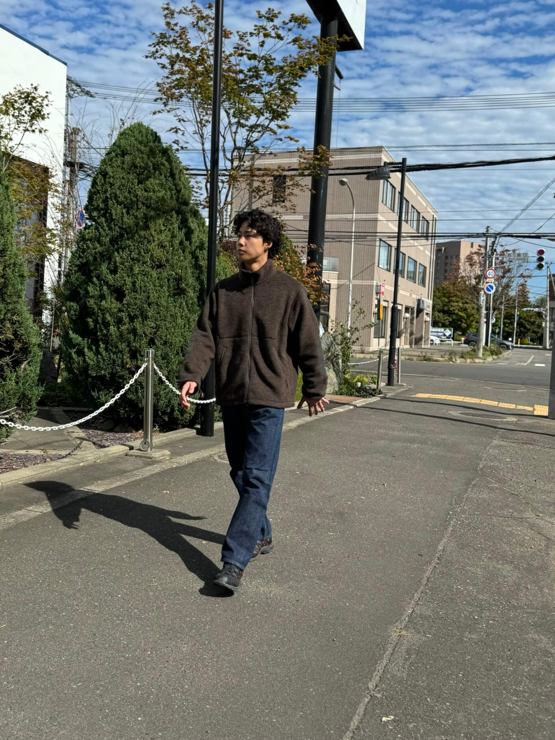 Goldwin / Wool Boa Fleece Full Zip Jacket - W/