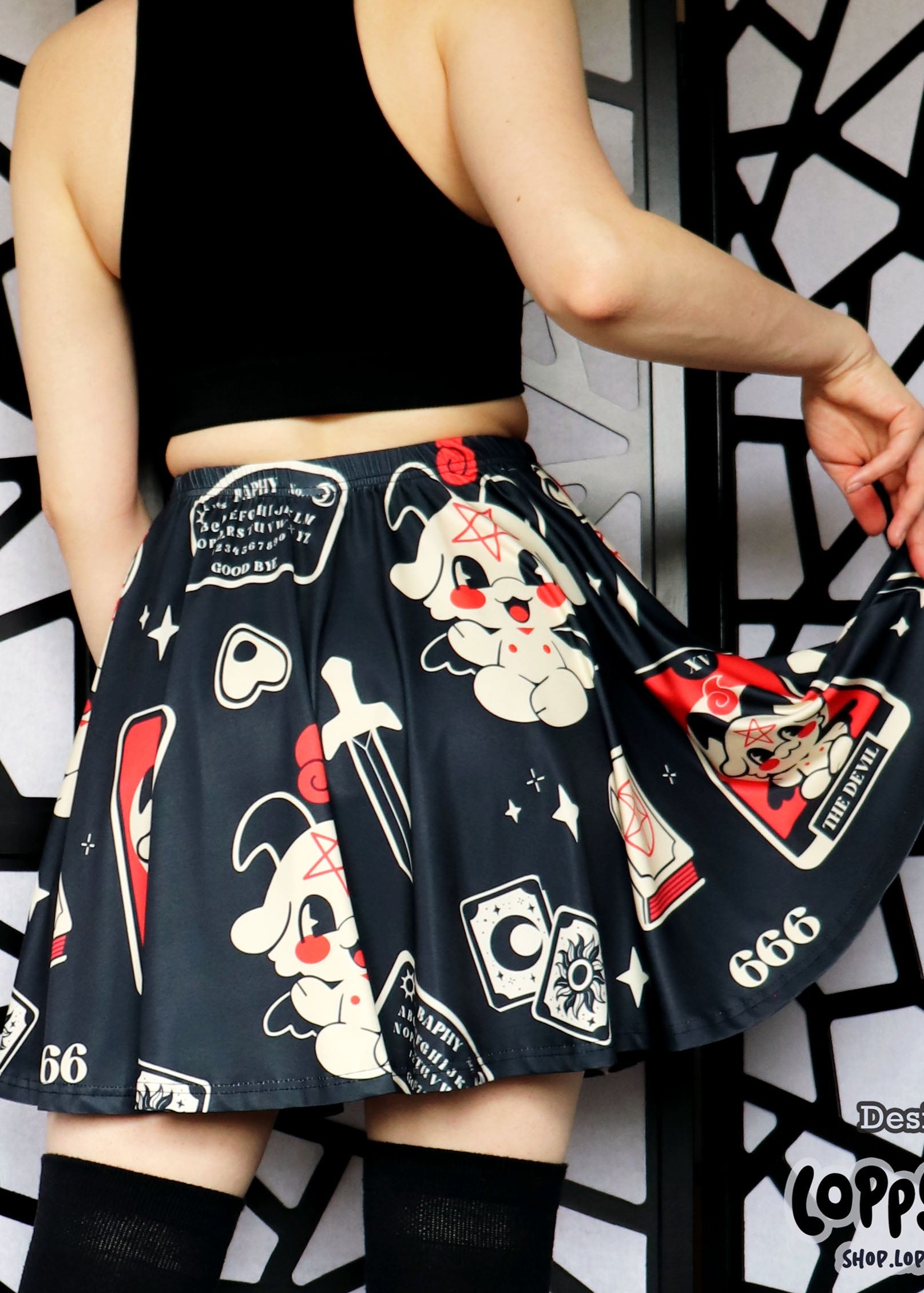 Little Baphomet Skater Skirt with Pockets – Witch Vamp