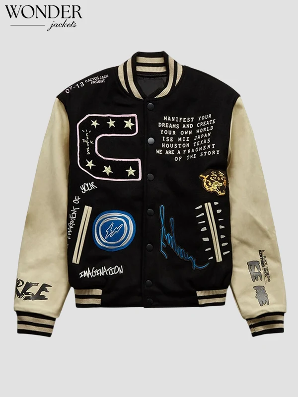 Buy Travis Scott x Fragment Manifest Letterman Jacket
