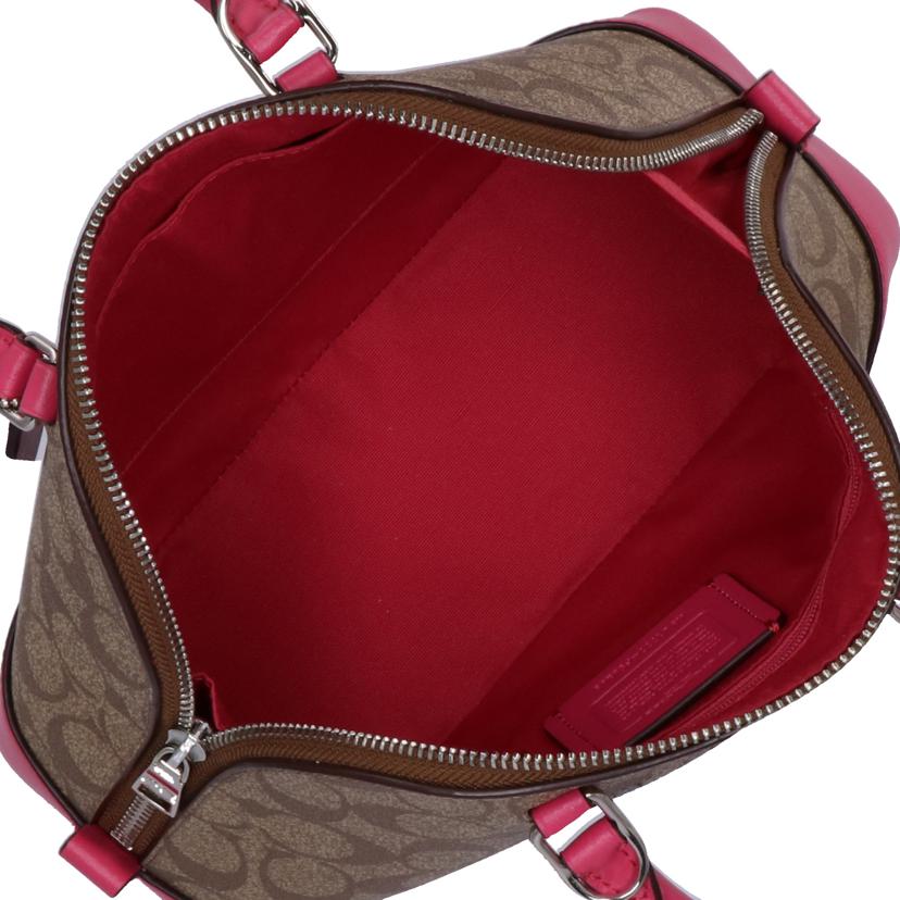 COACH コーチ バッグ ハンドバッグ レディース ピンク ブラウン