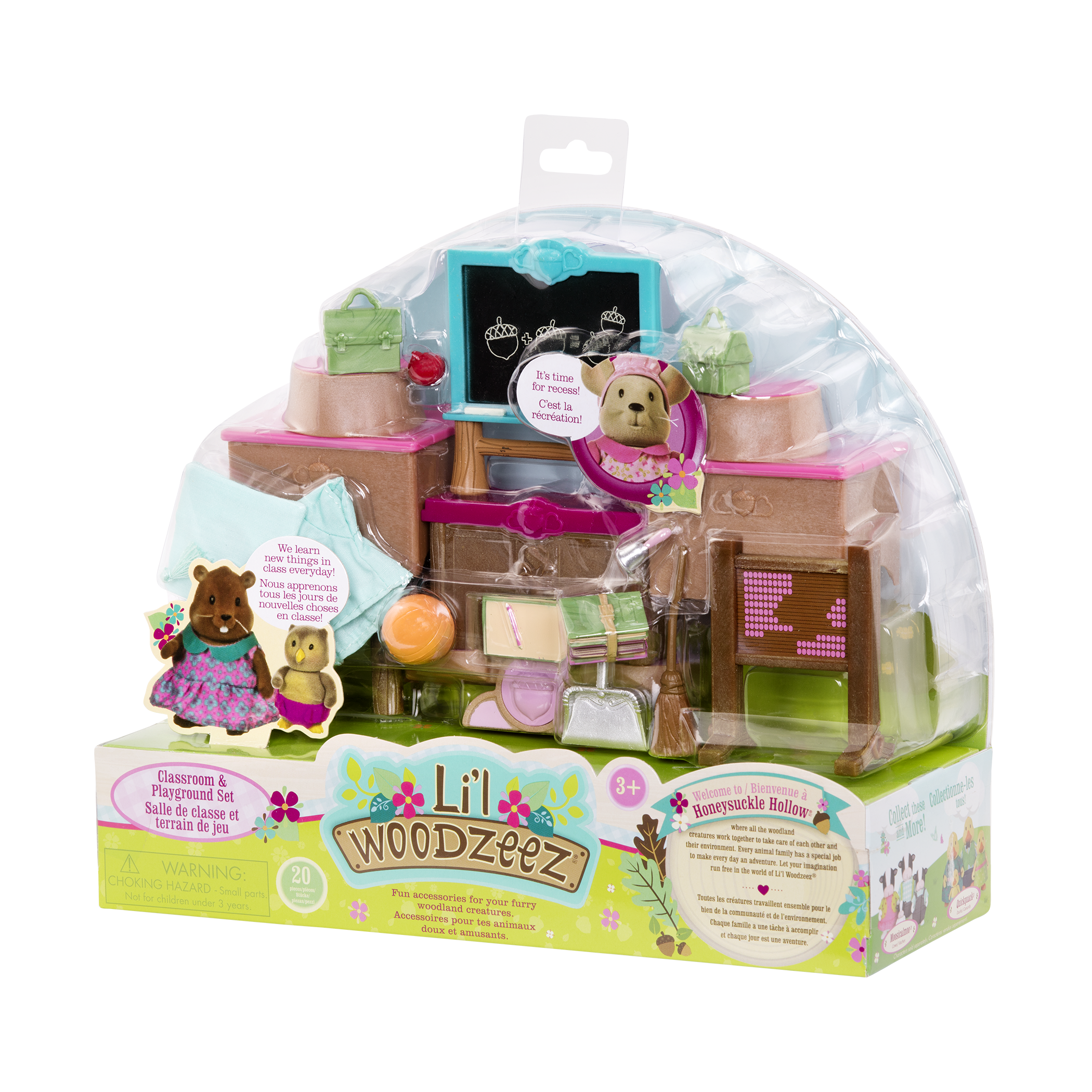 Classroom & Playground Set | Toy School with Accessories | Li'l