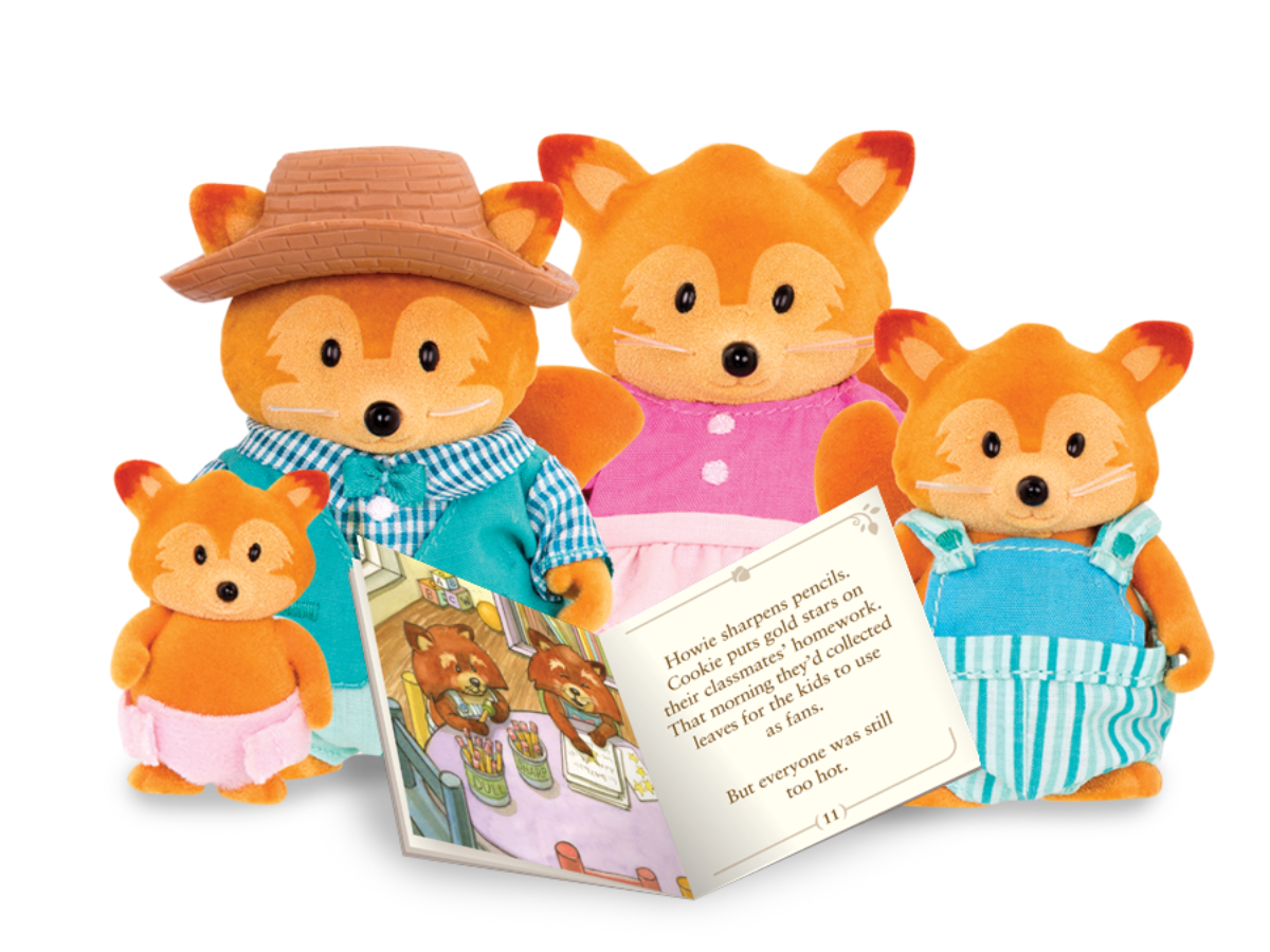 Tippytail Fox Family | Small Animal Figurines | Li'l Woodzeez