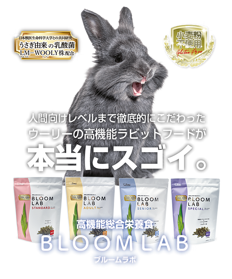 株式会社ウーリー｜うさぎの食彩工房 - うさぎ専用の牧草やペレット