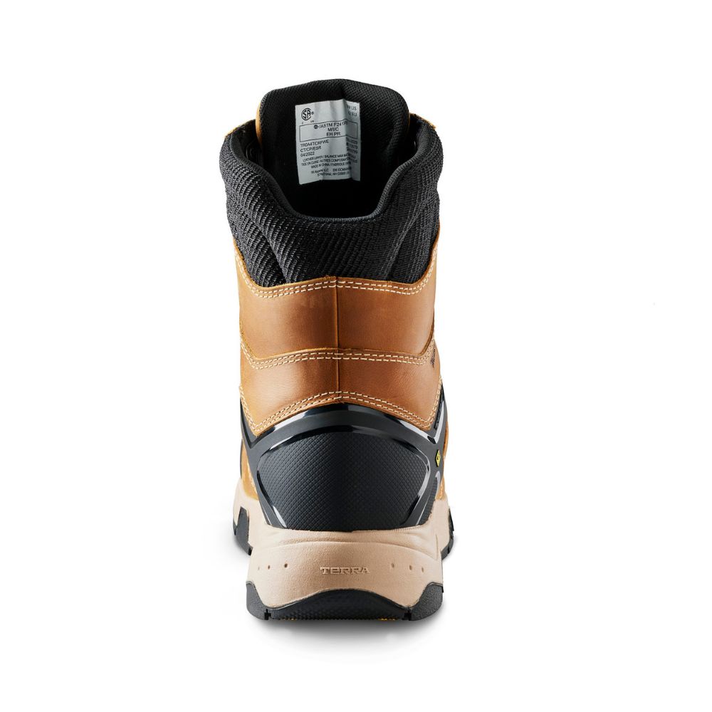 Terra Carbine Men's WP 8 inch Composite Toe Work Boot - WHEAT TR0A4TCR