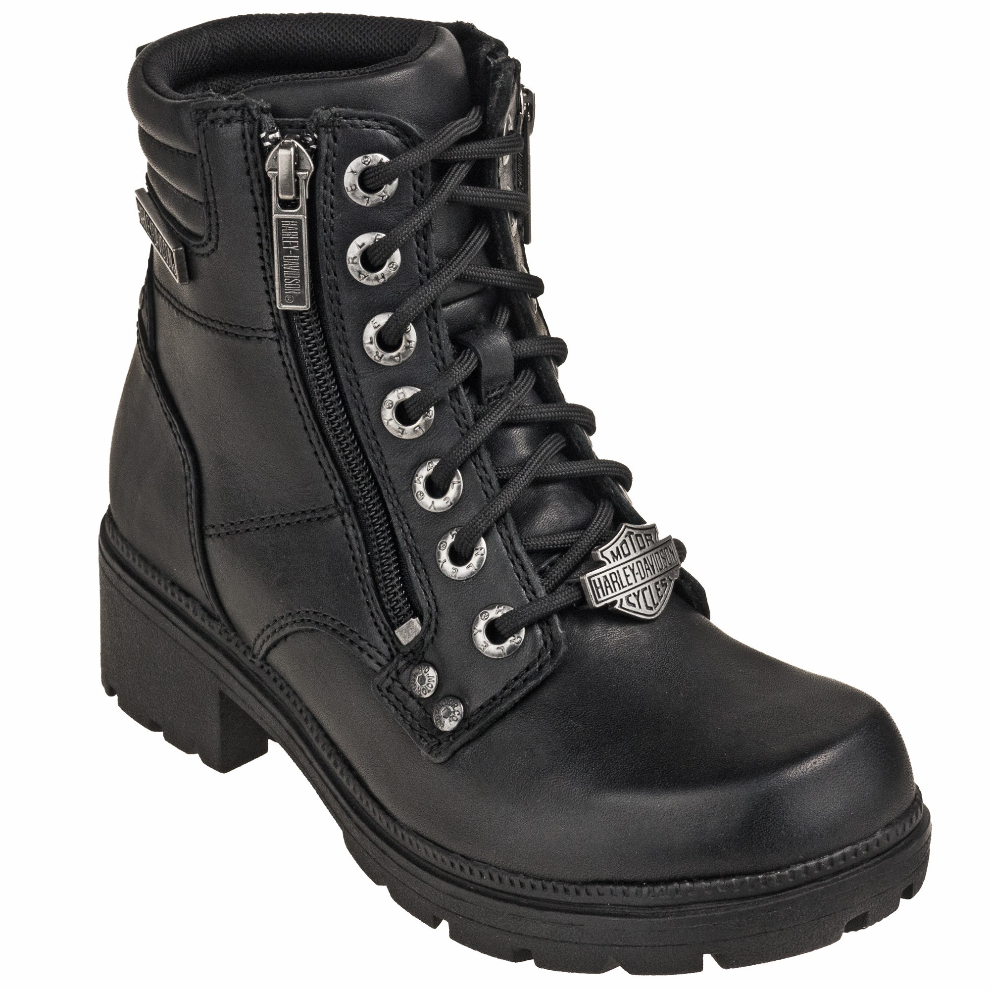 Harley Davidson Boots: 83853 Side Zip Women's Black Balsa