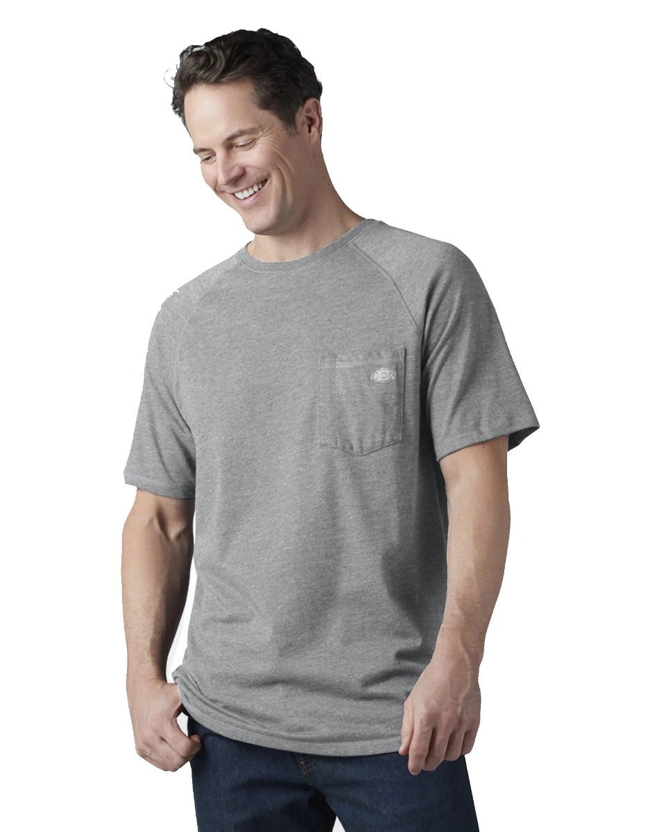 Dickies Shirts: Men's SS600HG Heather Grey Cooling Temp-iQ