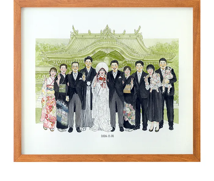 似顔絵作家：nokami|似顔絵ウェルカムボードのWORLD1（ワールドワン）