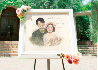 エレガントフレーム|似顔絵オプション商品|似顔絵ウェルカムボードの