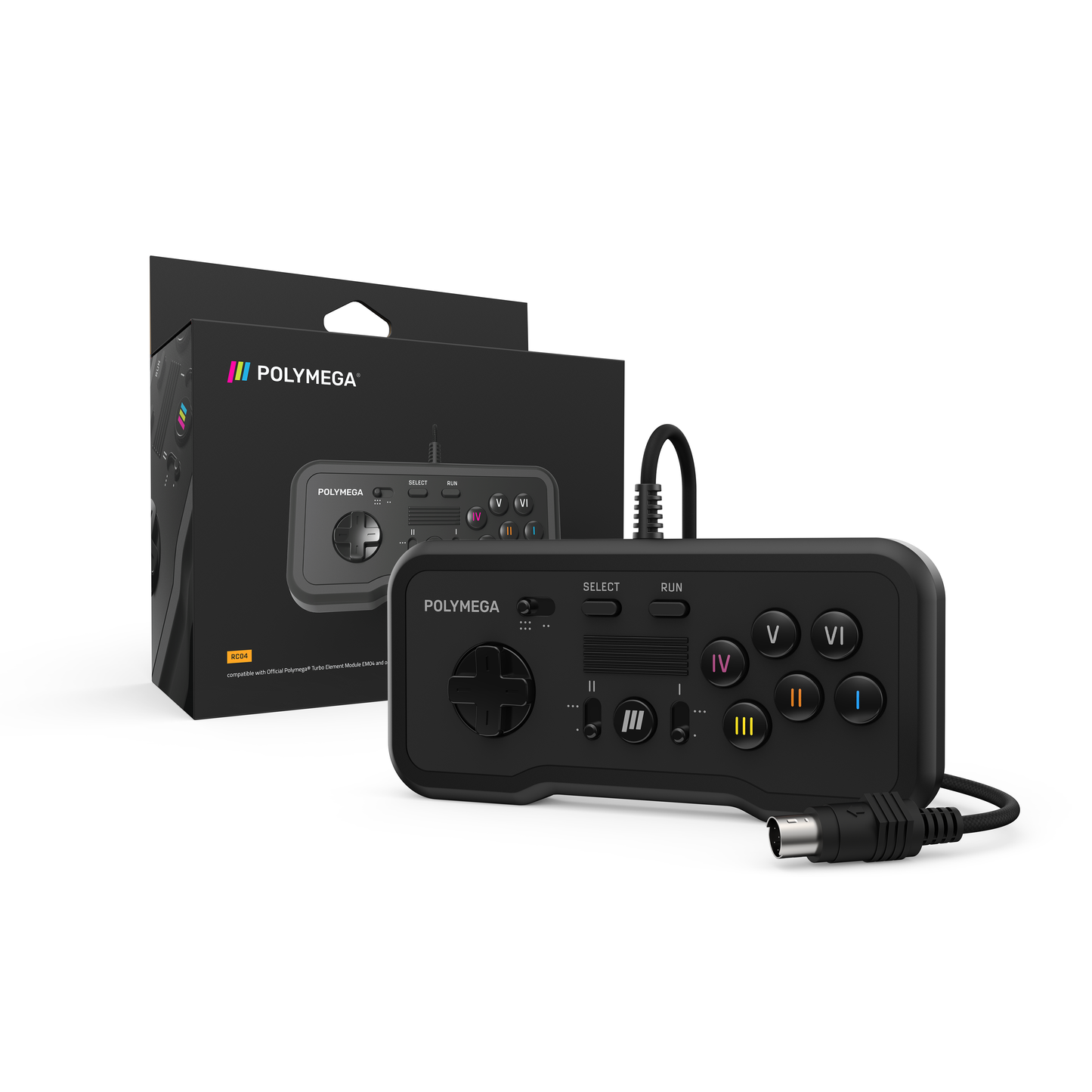 Polymega RC04 PCエンジン/TurboGrafx-16互換 有線コントローラー 2/6