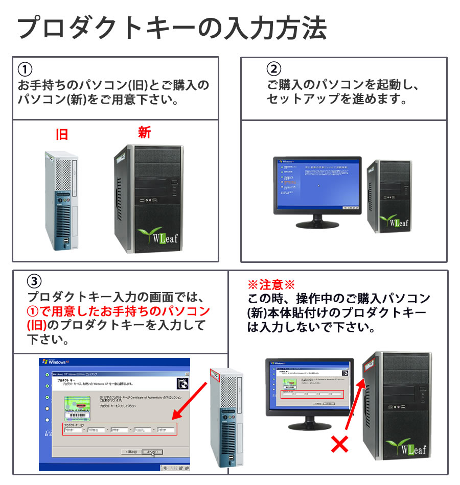 Wleaf / ダウングレードパソコン詳細