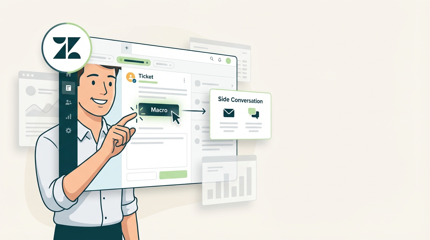 Zendeskマクロを使ってサイドカンバセーションを開始する方法