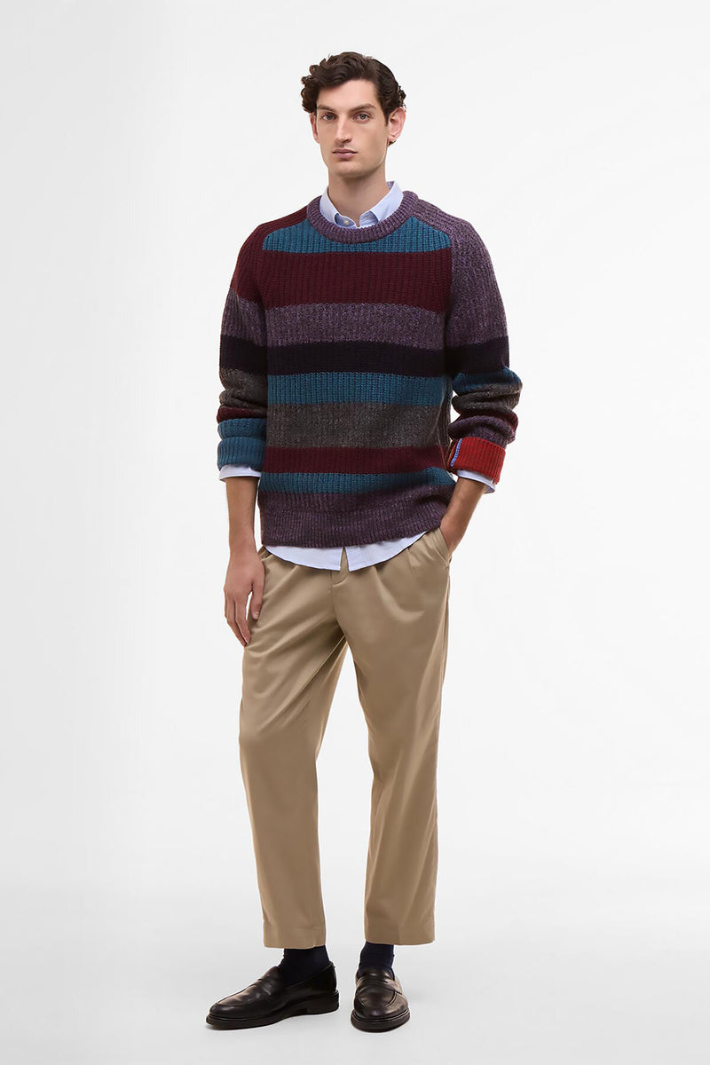 Paul Smith loves Barbour Multi Striped Crew Neck Jumper Multi