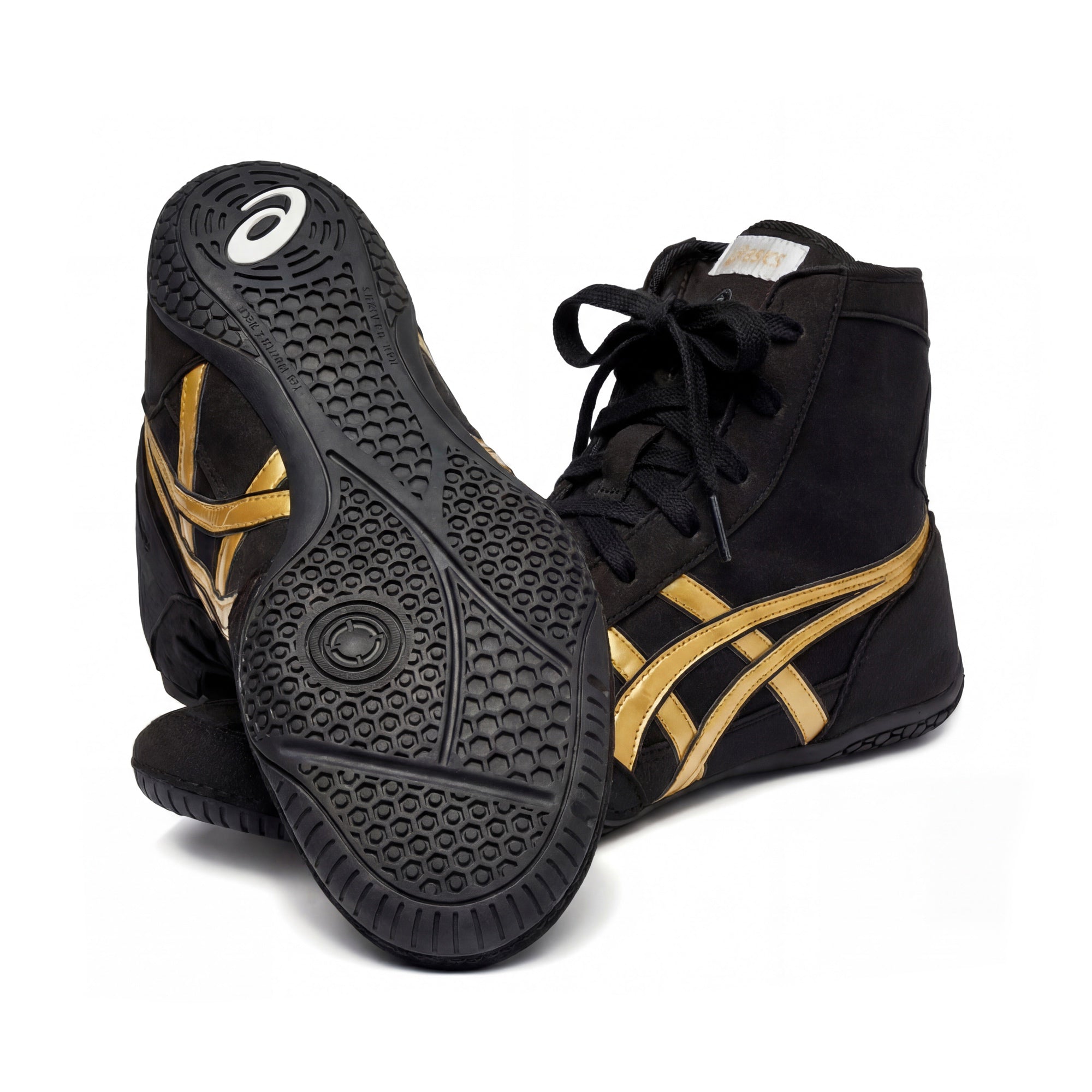 ASICS EX-EO wrestling shoes black/gold | WrestlerStore