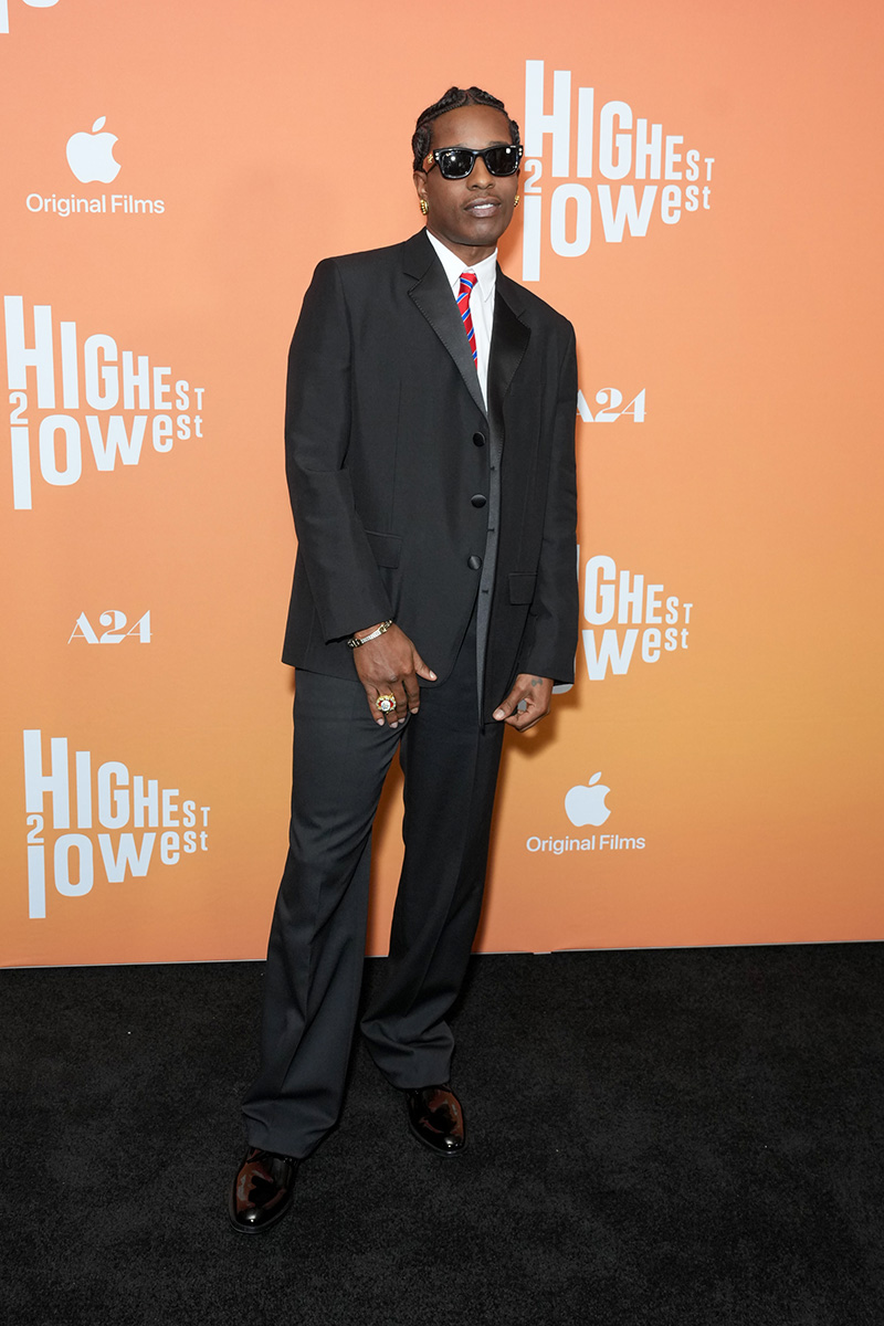 A$AP Rocky Suits Up in Celine & More at 'Highest 2 Lowest' Premiere