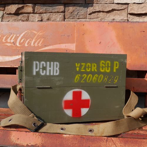 チェコ軍 ミリタリーメディカルウッドボックス 木箱 収納