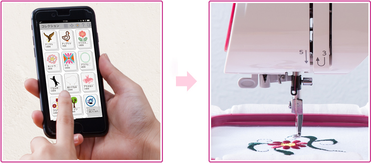 スマートミシン JANOME Wireless Control Embroidery