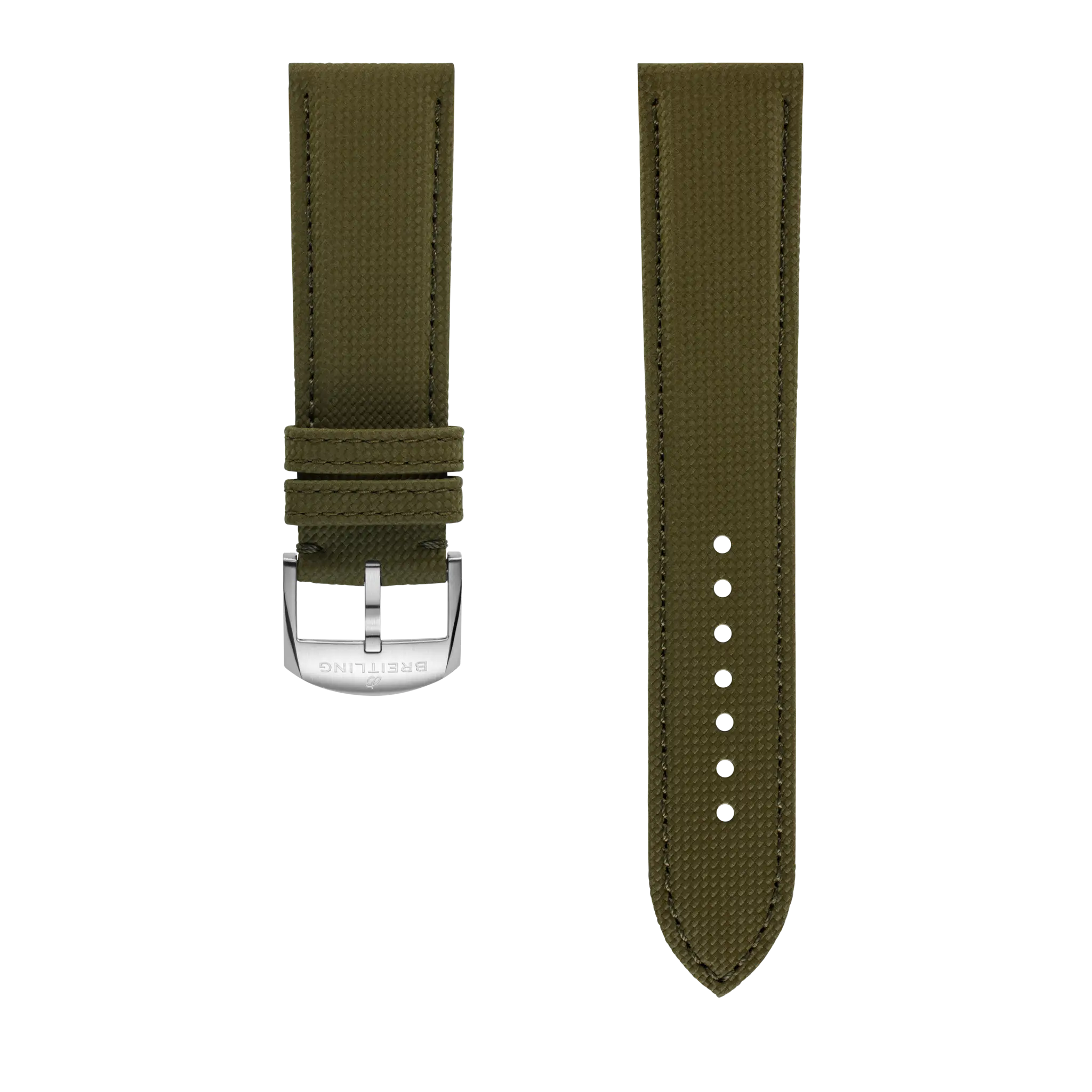 Green Military Calfskin Leather Strap - 22 658X | Breitling