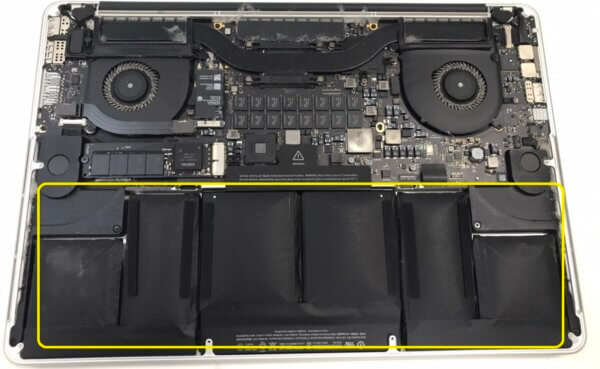 MacBook Pro (Retina, 15-inch, Mid 2014)のバッテリー交換対応