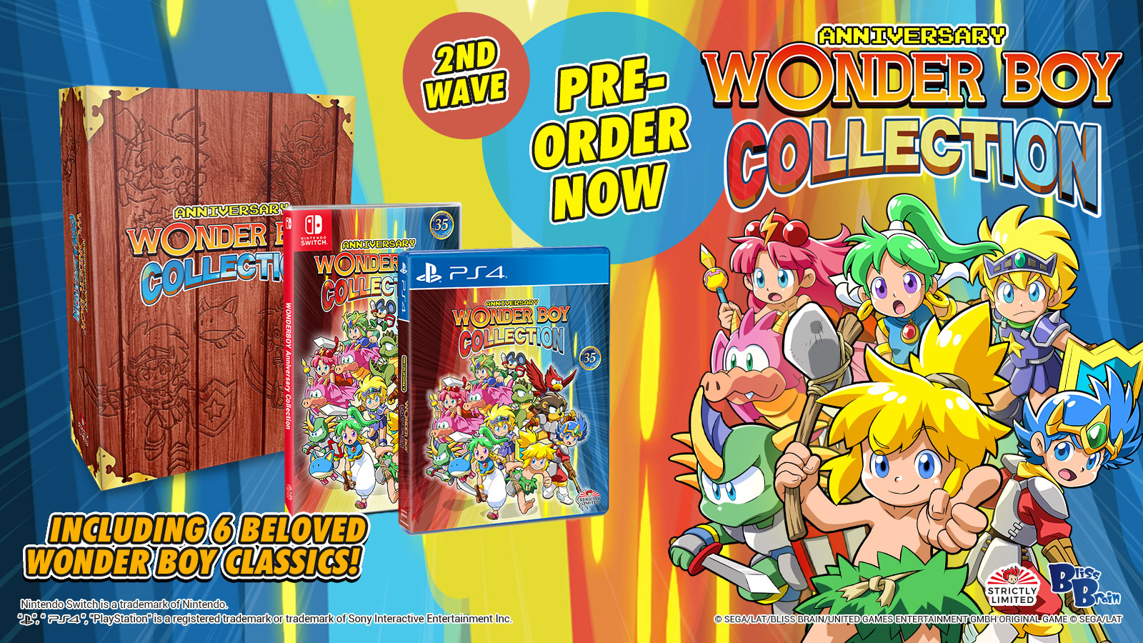 PS4/Switch「WONDER BOY ANNIVERSARY COLLECTION」第二次先行予約が
