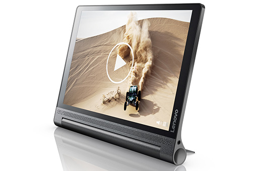 Lenovo，折りたたみ式スタンド搭載タブレット「YOGA Tab 3 Plus」を