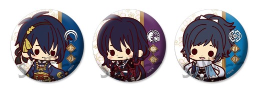刀剣乱舞」デフォルメイラストを使用したトレーディング缶バッジが登場