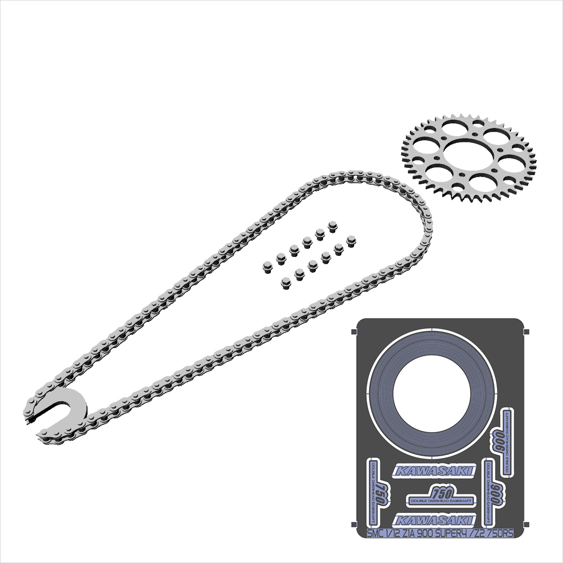 SMC 1/12 カワサキ Z1/Z2 チェーンパーツ | クアトロポルテ 通販
