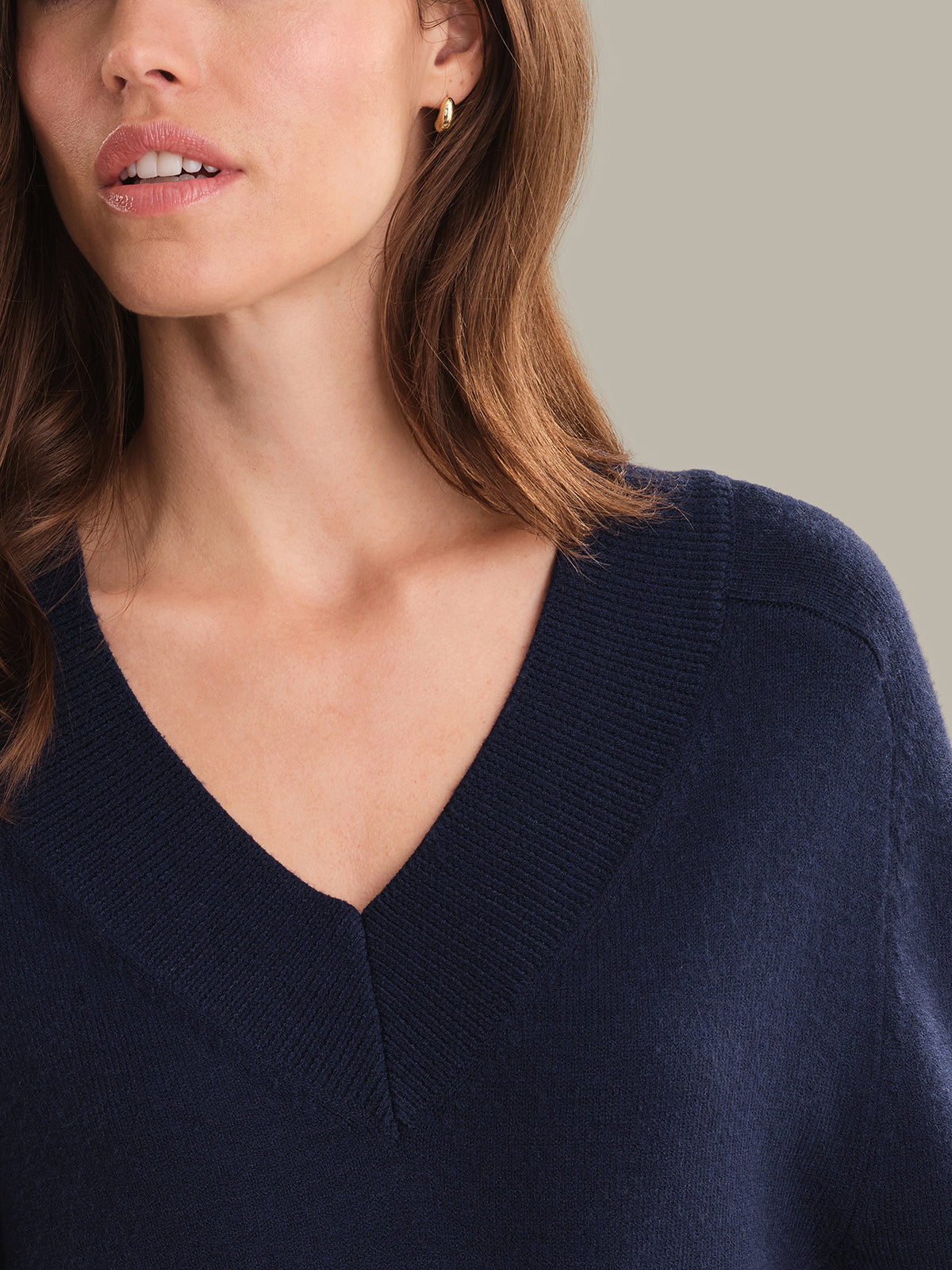 525 America Alina: Cashmere Blend V-Neck Sweater