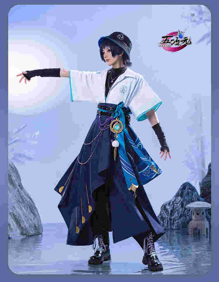 五次元 基萌 原神 コスプレ スカラマシュ 傾奇者 散兵少年 神意PV 衣装