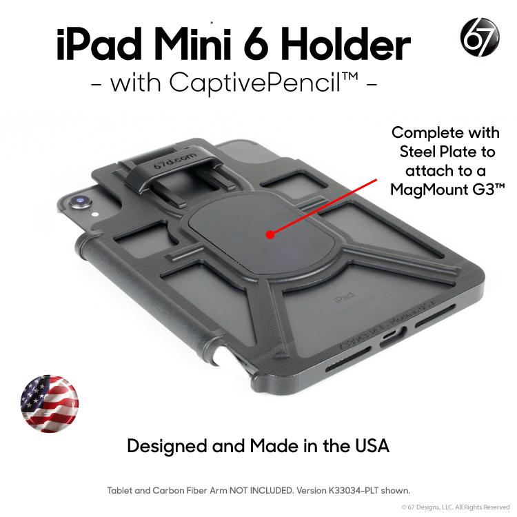 Holder for Apple iPad Mini 6/7 - with CaptivePencil™ – 67 Designs