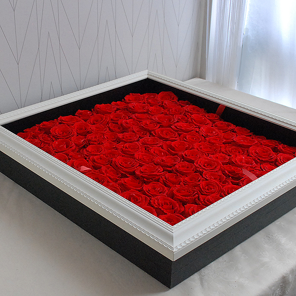 花の保存・バラ108本特注フレーム｜花を長く残す プリザーブドフラワー