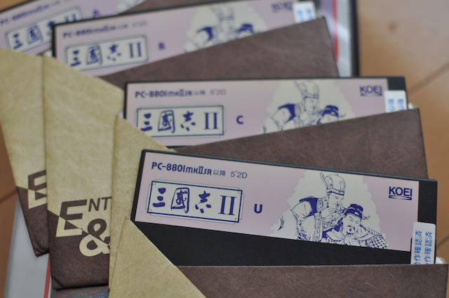 PC-8801ゲームソフト｜KOEI｜三国志・三国志IIパッケージ・付録の紹介