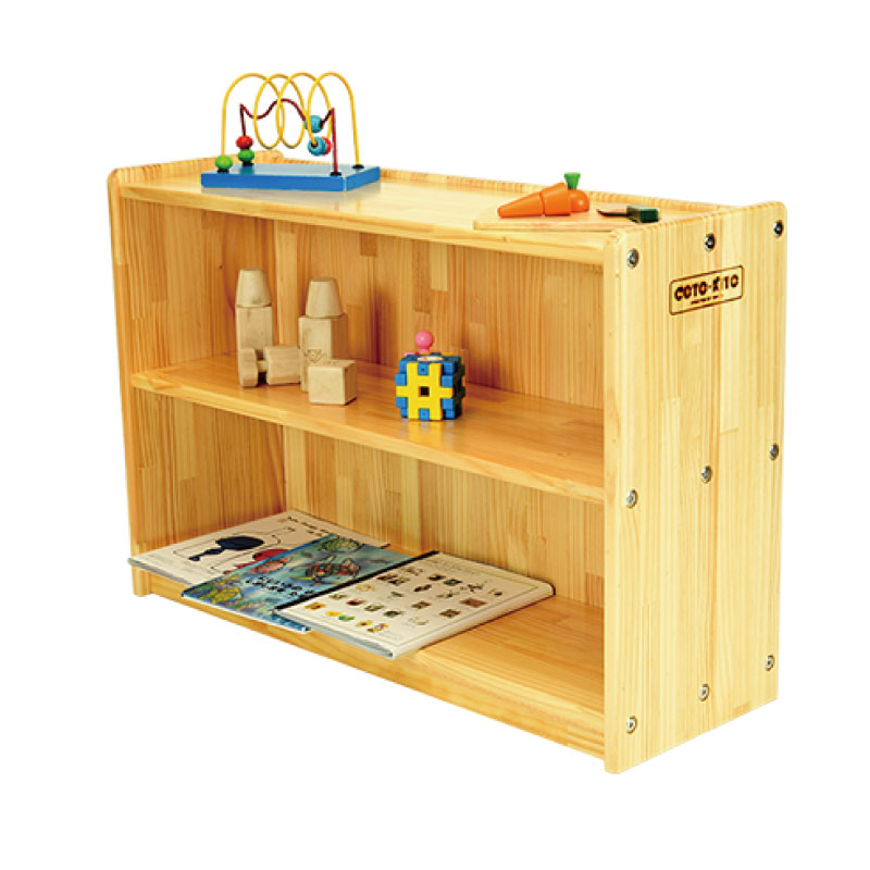 木製子供家具 オープン棚2段2｜木製キッズコーナー、木製子供家具