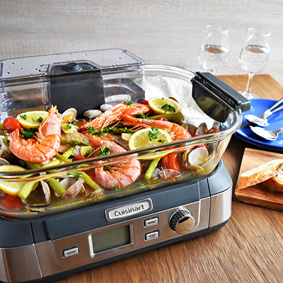 テーブルで水蒸気調理 クイジナート「ヘルシークッカー」 | お菓子