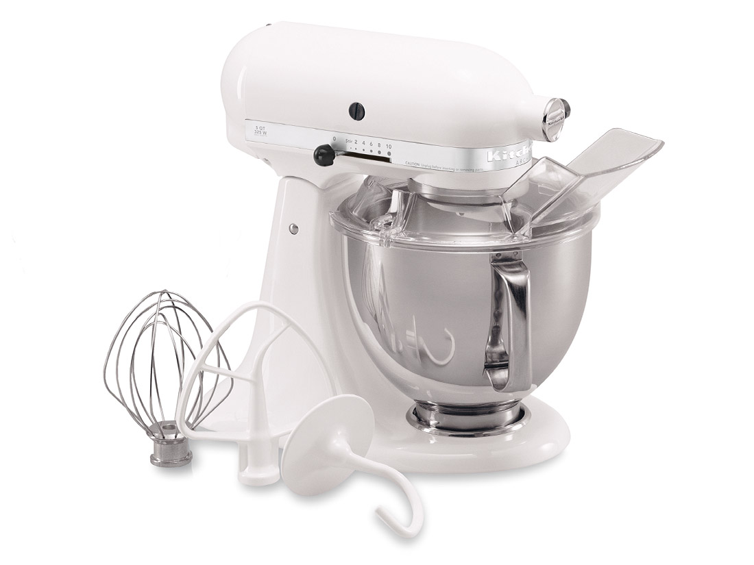 キッチンエイド 4.8LスタンドミキサーFGA付 ホワイト | ハンドミキサー