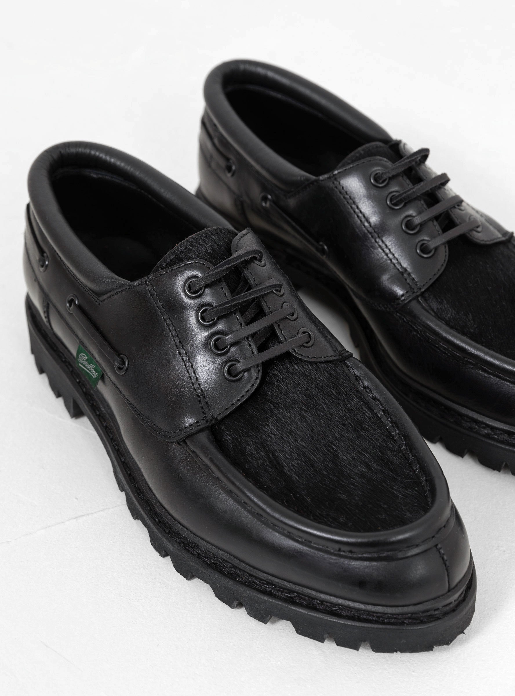 Chimey Shoe Black Smooth Leather & Cow Hair by Paraboot