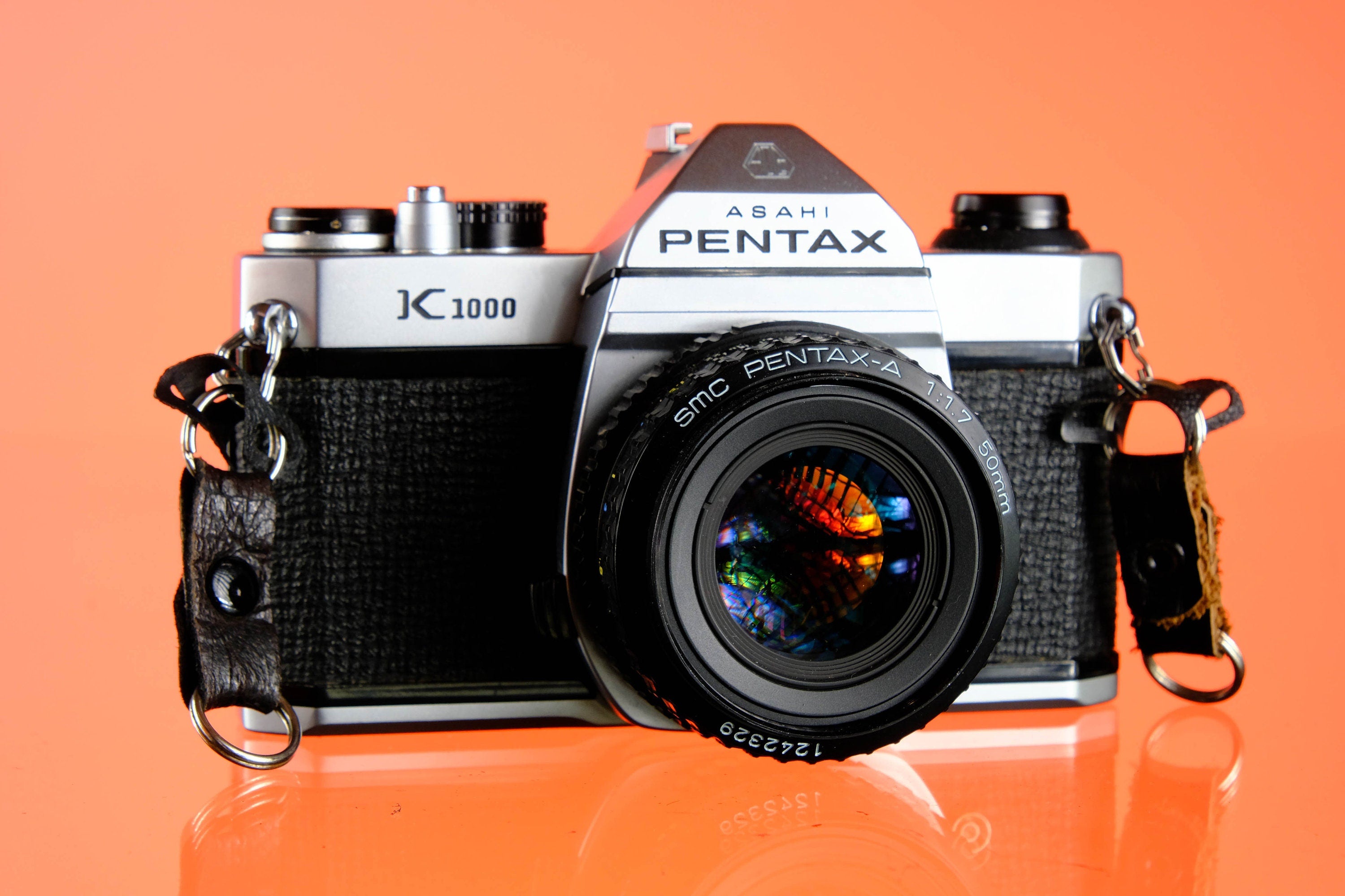 Pentax K1000 SE 35mm SLR Film Camera + A 50mm f/1.7 Lens - EXC