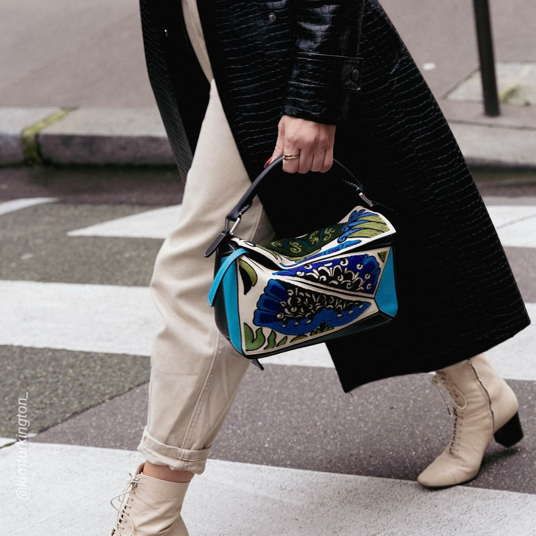 LOEWE Puzzle Small William de Morgan Embroidered Leather Bag | COCOON