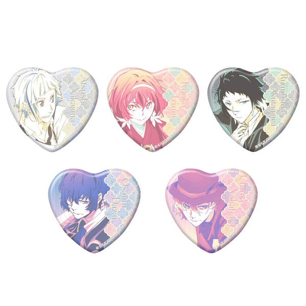 文豪ストレイドッグス 文スト 太宰治 ハート缶バッチ 20個 15歳 文豪