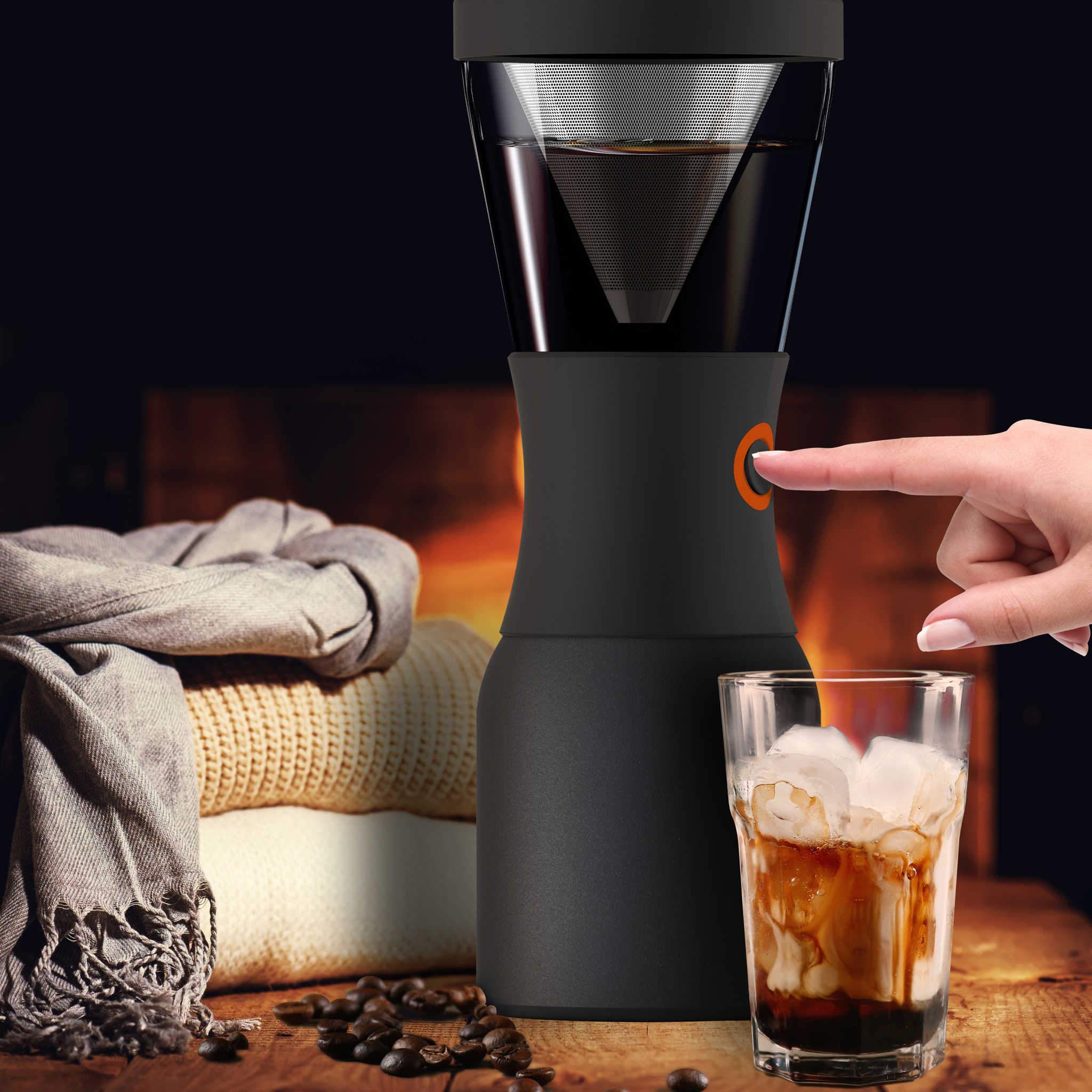 Portable Cold Brew Coffee Maker 34 oz Asobu Black | The Coffee