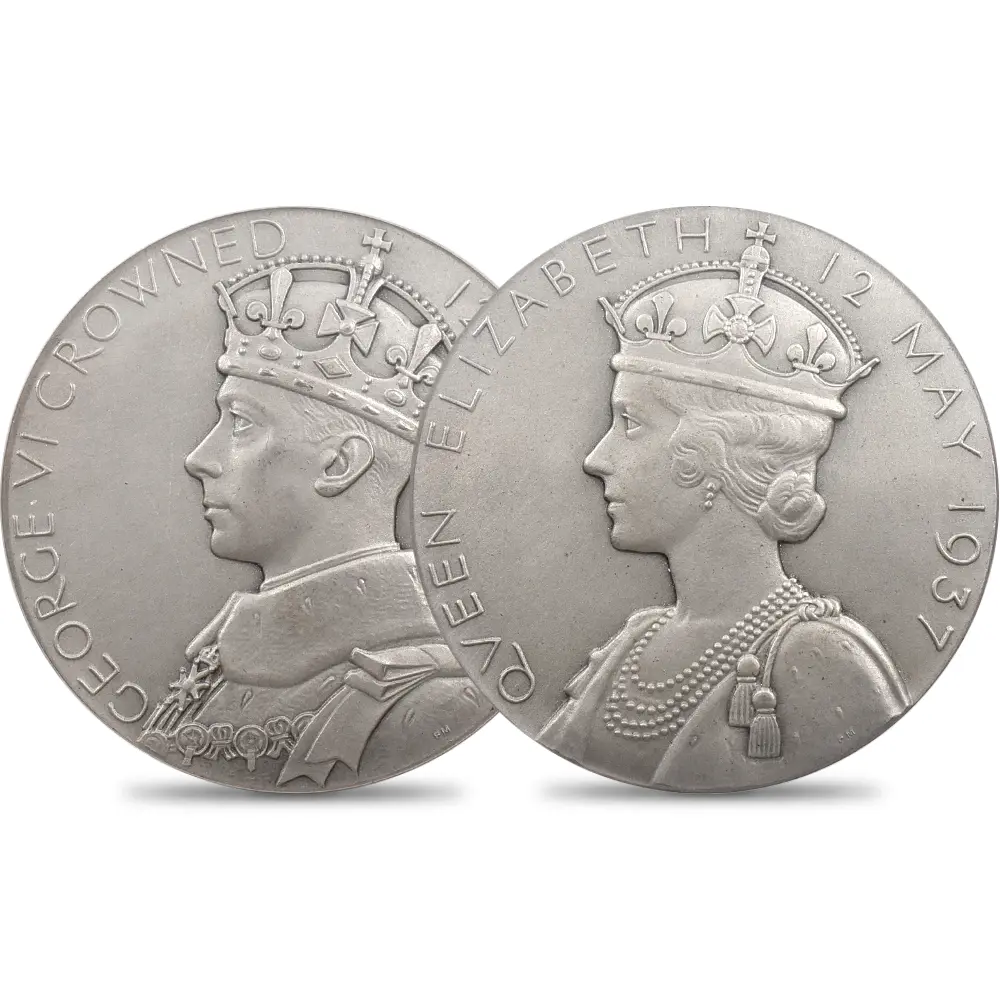 1937 ジョージ6世 戴冠記念 銀メダル NGC MS62 箱付き BHM-4314 | 英国
