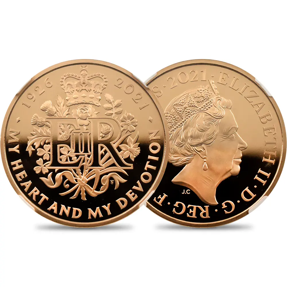 イギリス 2021 エリザベス2世 女王生誕95周年記念 5ポンド金貨